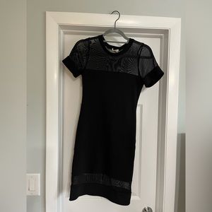 Cocktail dress/ slim fit/see through bottom and top over chest